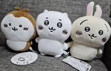 치이카와 (먼작귀) 장수풍뎅이와 함께  봉제 인형 3체 세트