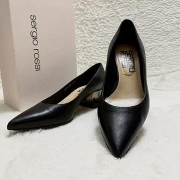 세르지오로시 블랙 가죽 펌프스 24.5cm