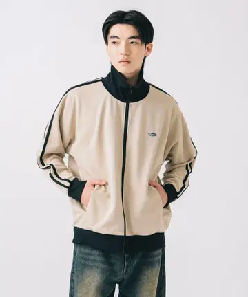 [BEAMS HEART] 폴리에스테르 저리 트랙 자켓