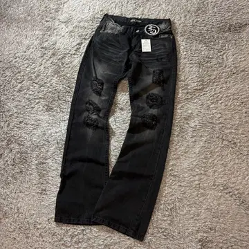 택 포함 새상품 Y2K 00's archive 플레어 크러쉬 데님 팬츠