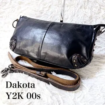 Dakota Y2K 00s 가죽 숄더백 블랙 스터드 2way