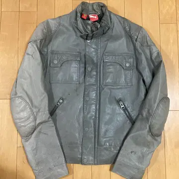 PUMA 푸마 페라리 라이더 자켓 가죽 자켓 XS
