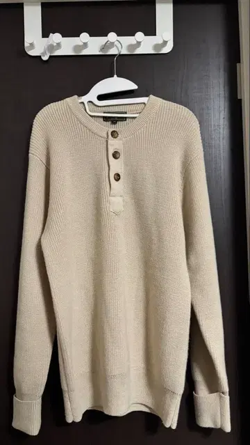 Eddie Bauer 베이지 헨리넥 스웨터 XS