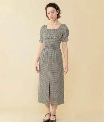 DEICY deicy 레이스업 원피스 체크