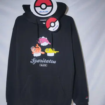 새상품 후드티 XL 샤리타츠 몬스터볼 포켓몬 풀오버 자수 속기모
