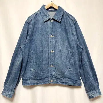 사이즈 4 !AURALEE 셀비지 라이트 데님 트래커 자켓