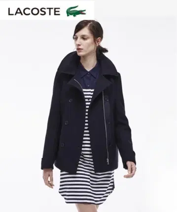 LACOSTE 네이비 피 코트