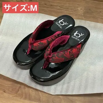 키다리 아저씨 일본 나막신 샌들 M 웨지솔 통굽 샌들