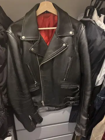 [ 천연 가죽 ] 더블 라이더스 빈티지 라이트닝 타입