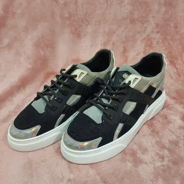 미사용 하이드 & 잭 미니 실버 스톤 스니커즈