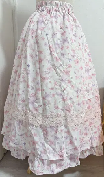 axes femme 사쿠라 패턴 플레어 스커트 (아이보리)