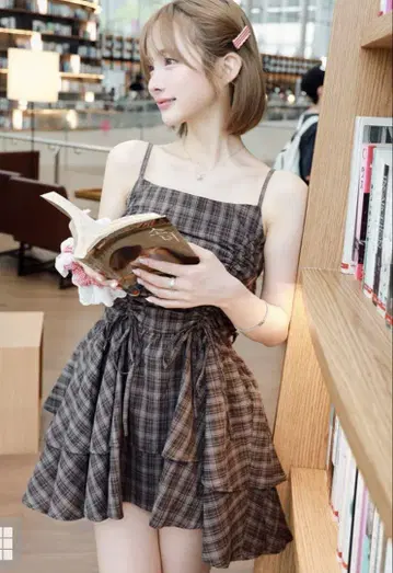 GRL 그레일 체크 원피스 dk1357
