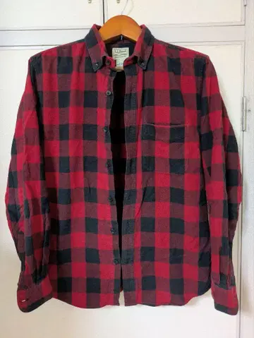 L.L.Bean 스코치 브래드 플란넬 셔츠 빨검 체크 M 사이즈