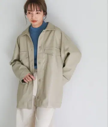 select MOCA 인조 가죽 미들 셔츠 자켓