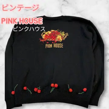 90s 빈티지 PINK HOUSE 핑크하우스 3D 체리 바구니 자수