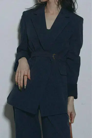 ANDREA&Co. 벨트 포함 린넨 라이크 자켓