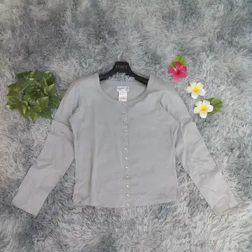 [ agnis b. ] 가디건 (3) 그레이 스냅 버튼 긴팔 겉옷