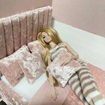 미니어처 침대 핸드메이드 인형의 집 1/6 22cm 인형