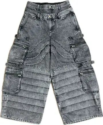 [ DORN HELIX ] PIERCING DENIM WIDE PANTS