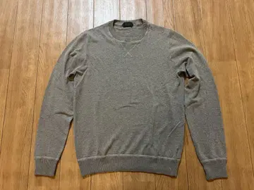 자노네 44 크루넥 코튼 니트 새상품급 라이트 그레이