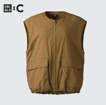 UNIQLO C 풀 집업 베스트 XL 사이즈 브라운 완판 인기 상품