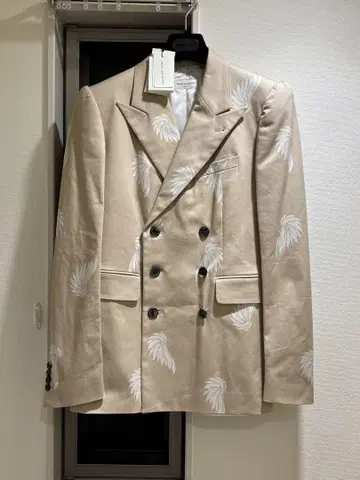 DRIES VAN NOTEN 올 패턴 더블 테일러드 자켓 블레이저