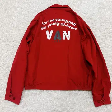 VAN Jacket 스윙탑 안감 체크 백 프린트 레드 LL