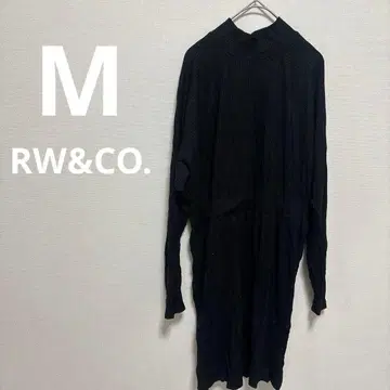 RW&CO. 블랙 원피스 M 무릎 기장 심플 무지 블랙 긴팔