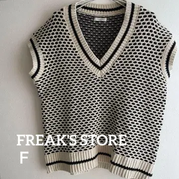 FREAK'S STORE 메쉬이 슬리브리스 스웨터