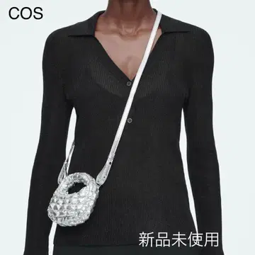 미사용 새상품 COS 퀼트 나노 크로스 바디백 미니백 실버 4