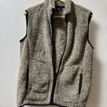 미사용품 POLO 보아 플리스 베스트 신사 L 카멜