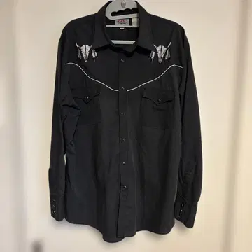 Ely Diamond 블랙 웨스턴 셔츠 L