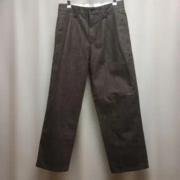 UNIQLO:C 턱 스트레이트 데님 팬츠 다크 브라운 사이즈 73