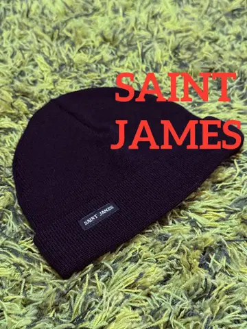 단 몇 초 시착만 한 새상품급 SAINT JAMES 울 니트 캡 네이비