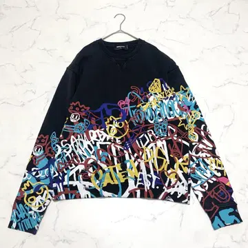 [레어] 디스퀘어드 2 맨투맨 멀티 컬러 페인트 S 긴팔