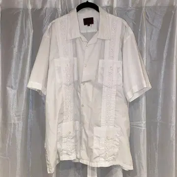 used 구제 의류 쿠바 셔츠 화이트