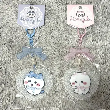 치이카와 (먼작귀) 하라주쿠 리본 아크릴 키링 하치와레