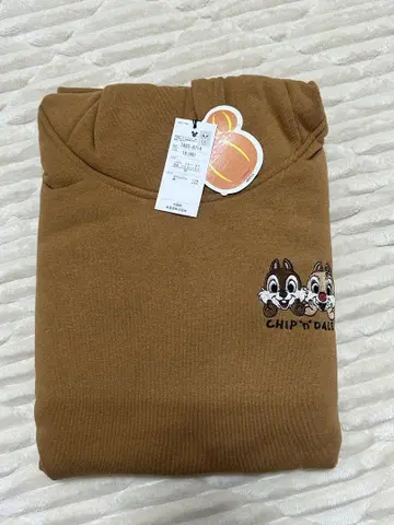 칩과 데일 후드 부착 후드티 브라운
