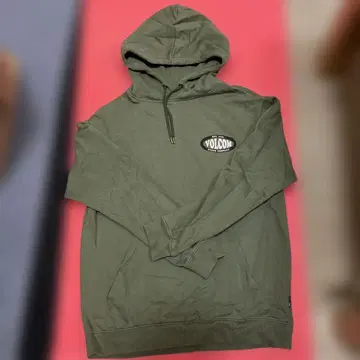VOLCOM 올리브 그린 후드티 M