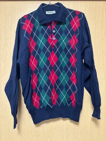Burlington 아가일 긴팔 스웨터