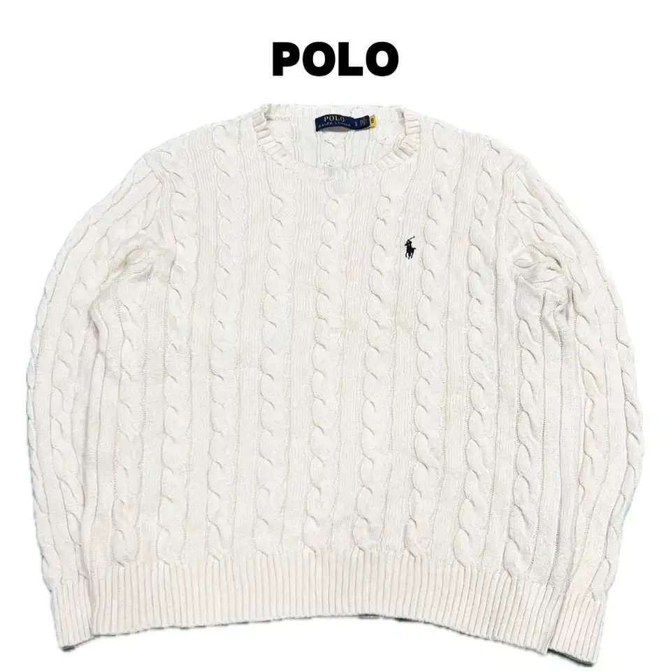 Polo Ralph Lauren Round Cable Knit Ivory