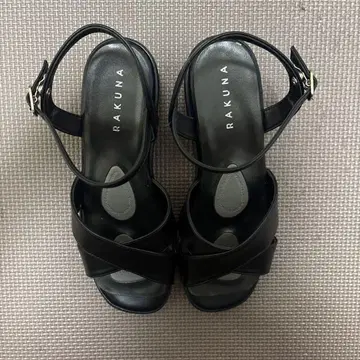 정형 오피스 샌들 크로스 타입 RAKUNA 블랙