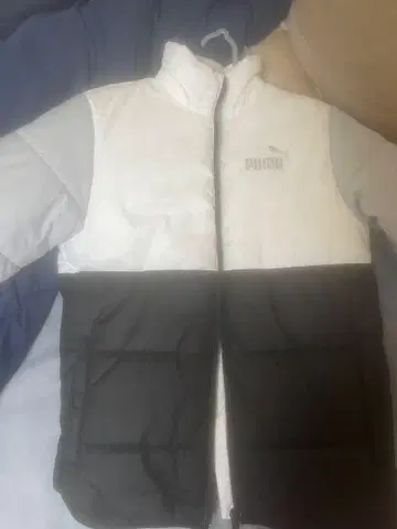 PUMA 다운 자켓 화이트 그레이 블랙