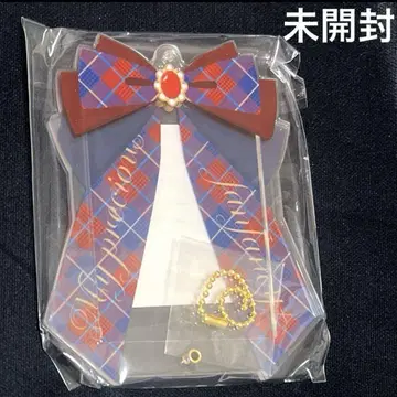 후쿠야 복권 아크릴 프레임 리본 트레디셔널 체크 레드 블루