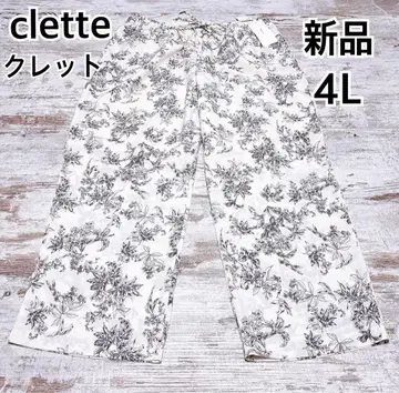 새상품 clette 꽃무늬 캐주얼 팬츠 4L 쿠레트 빅 사이즈
