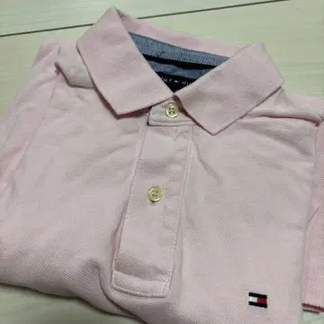 TOMMY HILFIGER 핑크 피케 셔츠 XS