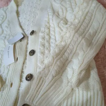 Riche glamour 아이보리 케이블 니트 가디건