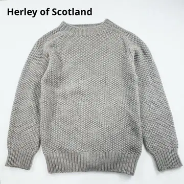 할리 오브 스코틀랜드 크루넥 로 게이지 니트 스웨터 긴팔