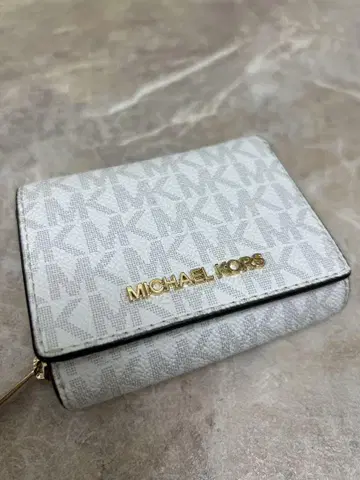 MICHAEL KORS 3단 폴더형 지갑 화이트