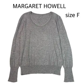 [ sizeF ] MARGARET HOWELL 코튼 울 니트 그레이지